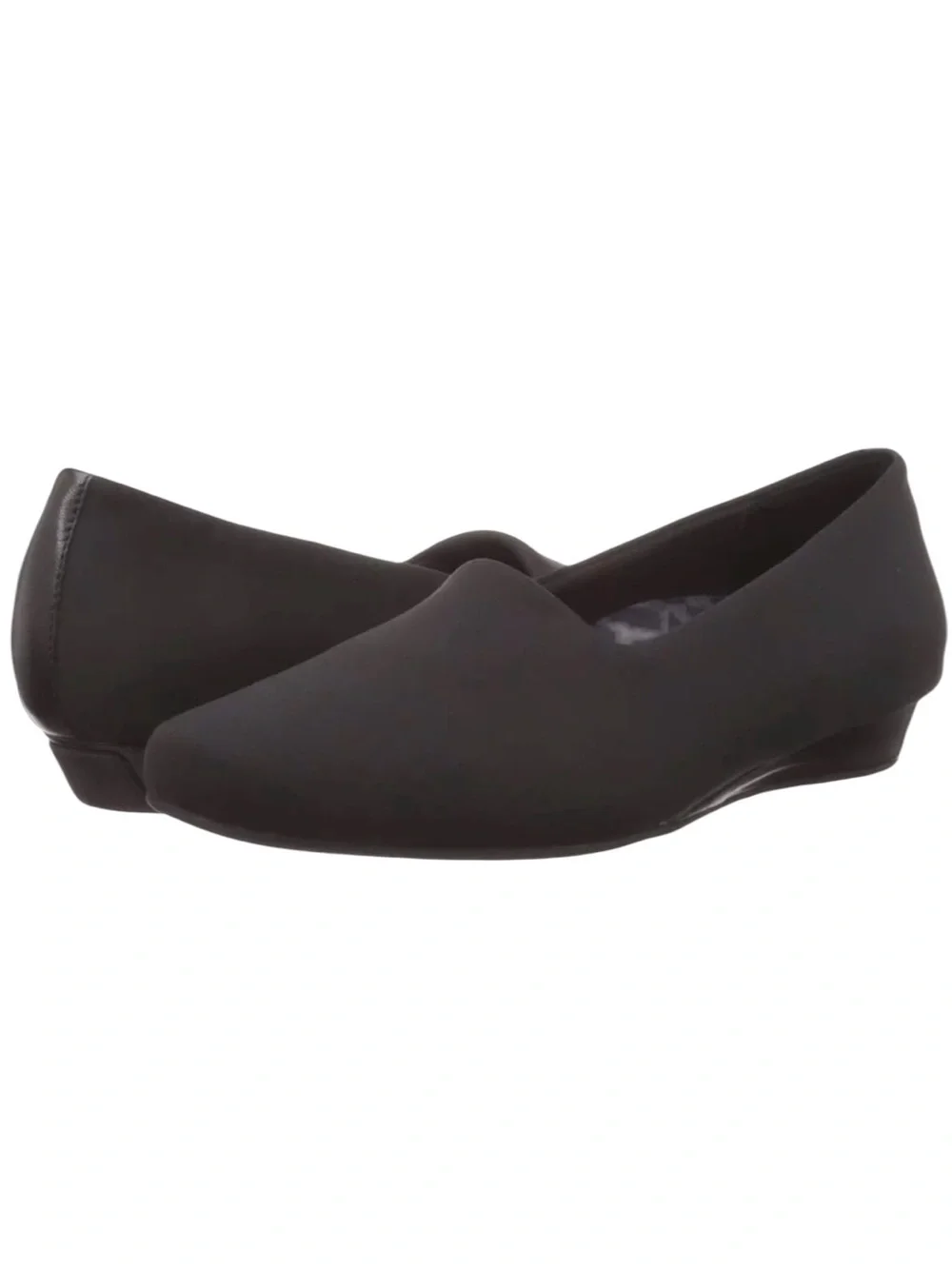 Vionic 386 Powell Black Demi‎ Wedge Slip On Flat Size 8 NWT